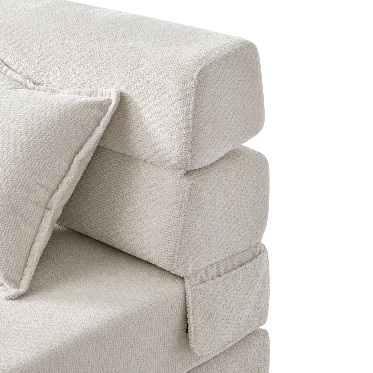 3-in-1 Compressible Sofa Bed with Velcro