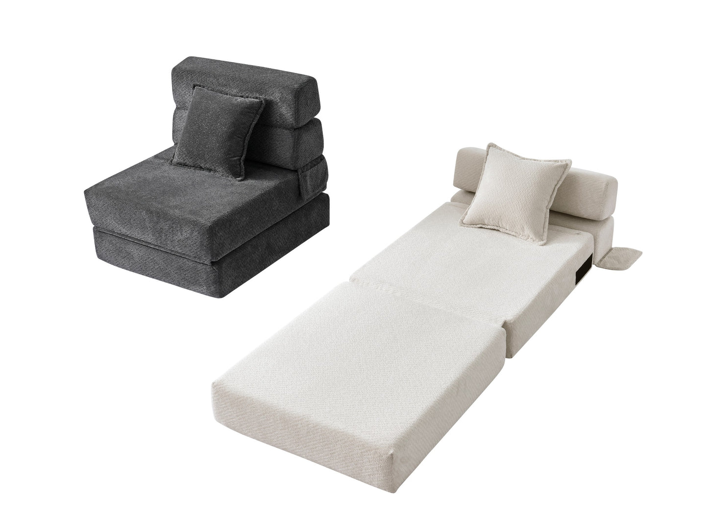 3-in-1 Compressible Sofa Bed with Velcro