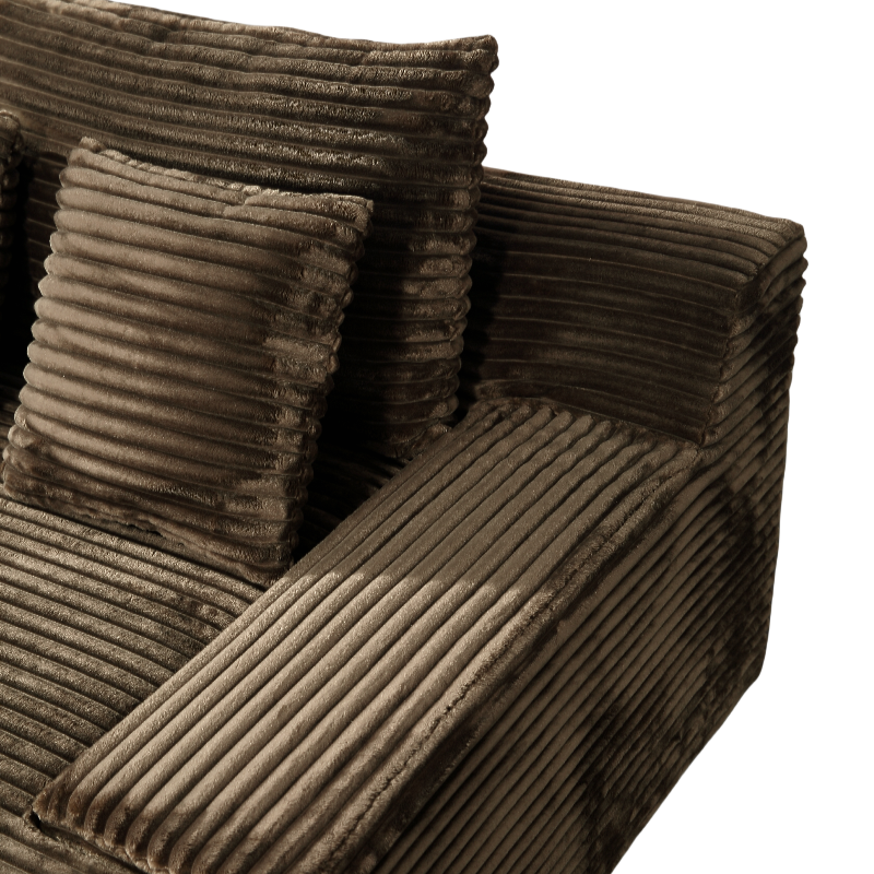 Luxury Compressed Sofa Bed - Plush Rabbit Hair Corduroy | Ergonomic Design | Instant Unboxing