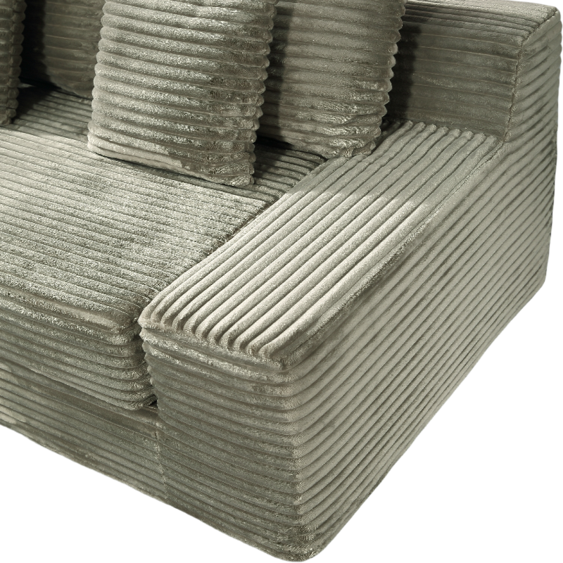 Luxury Compressed Sofa Bed - Plush Rabbit Hair Corduroy | Ergonomic Design | Instant Unboxing