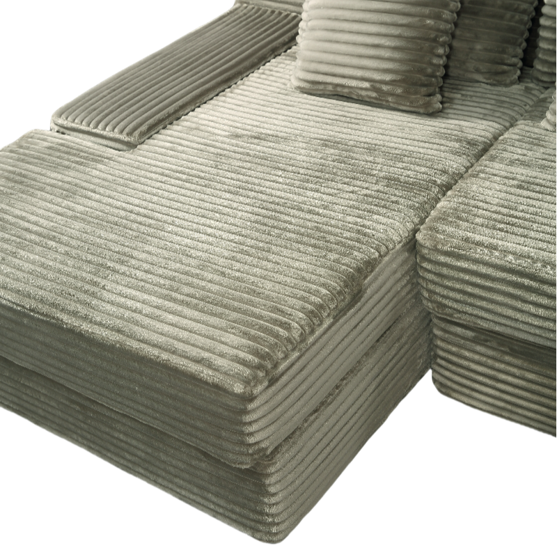 Luxury Compressed Sofa Bed - Plush Rabbit Hair Corduroy | Ergonomic Design | Instant Unboxing