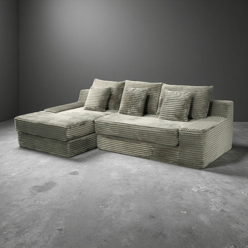 Luxury Compressed Sofa Bed - Plush Rabbit Hair Corduroy | Ergonomic Design | Instant Unboxing