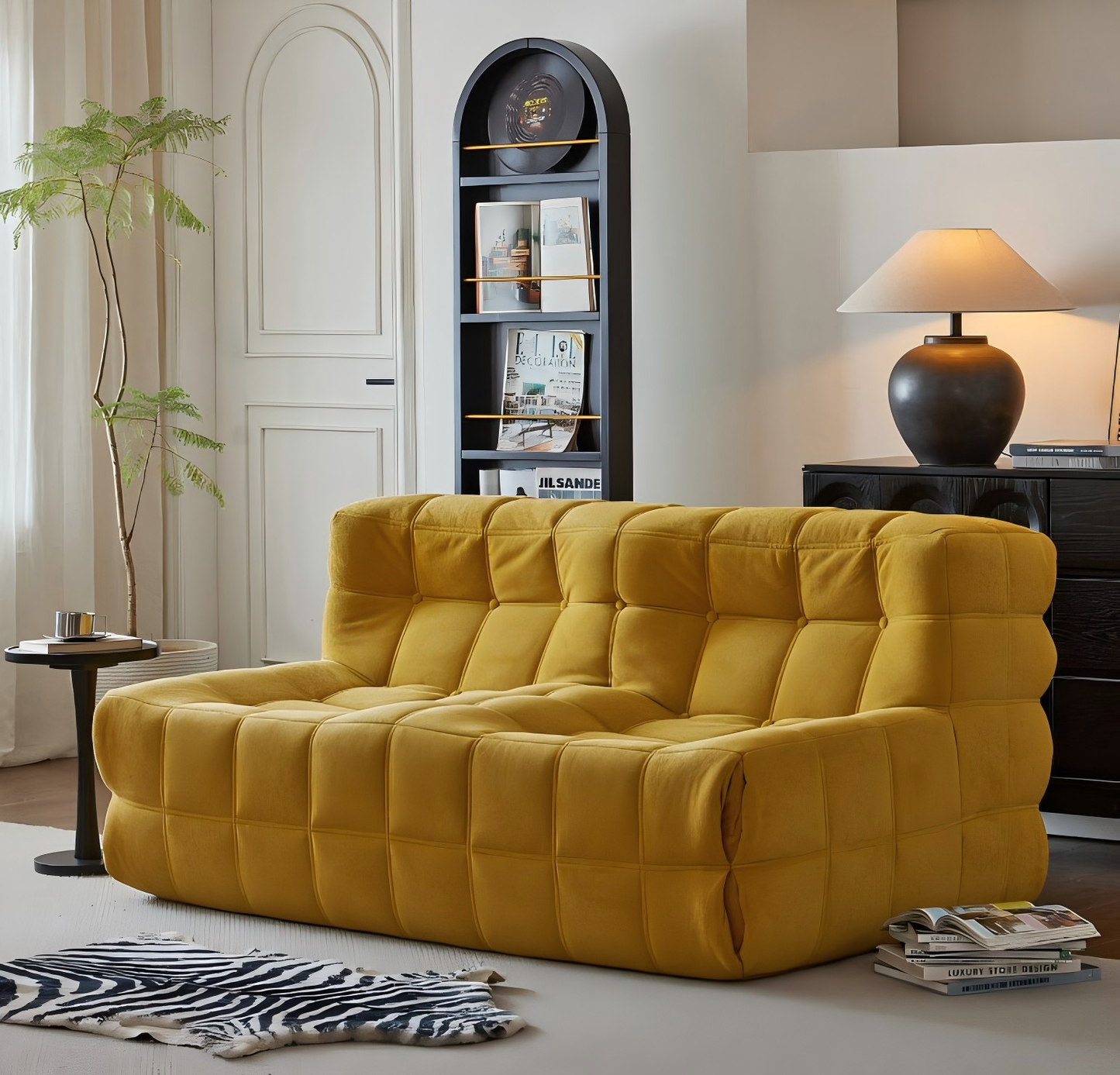 Waffle Sofa Various Fabrics (Single/Double)