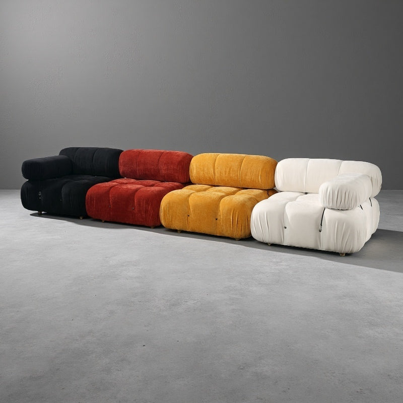 Modular Sofa Set - Customizable Sectional Couch with Reversible Chaise, Ottoman & DIY Colors (Black, White, Gray, Red, Yellow)