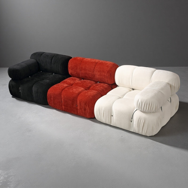 Modular Sofa Set - Customizable Sectional Couch with Reversible Chaise, Ottoman & DIY Colors (Black, White, Gray, Red, Yellow)