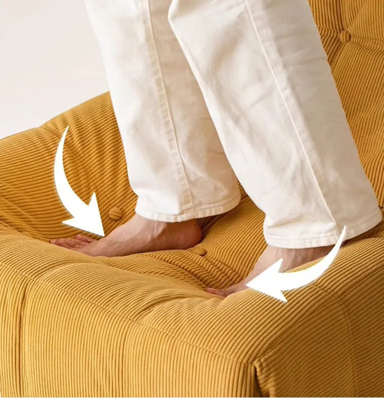 Premium Compressed Sponge Floor Sofa | 3D Honeycomb Fabric & High-Resilience Foam |it's perfect for any living space.