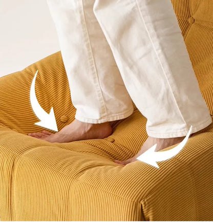 Premium Compressed Sponge Floor Sofa | 3D Honeycomb Fabric & High-Resilience Foam |it's perfect for any living space.